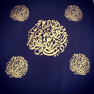 Arabic calligraphy shawl