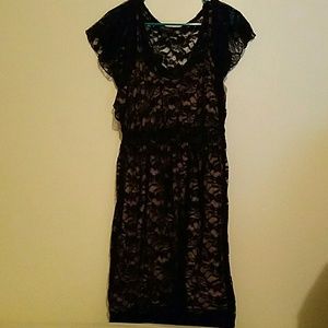 Black and nude lace dress!