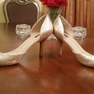 Zara Gold Heels