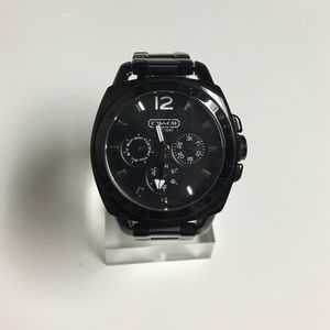 Black Ionic Plated Coach Watch
