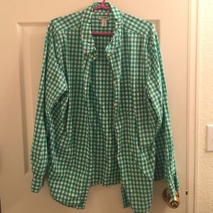 Green Checkered Button Up Shirt