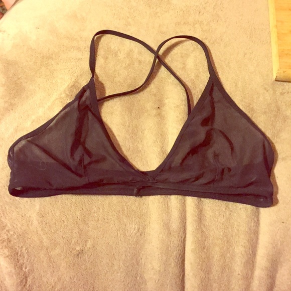 Sheer black bra