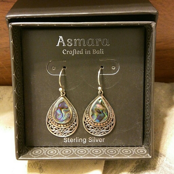 Paua Shell Sterling Silver Earrings - Picture 1 of 1