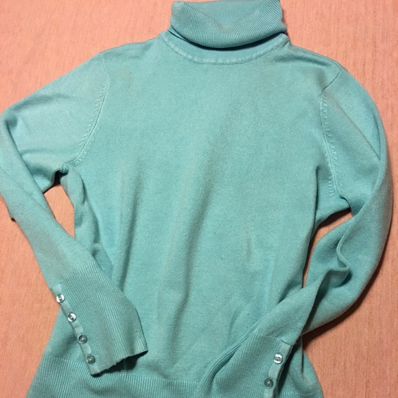 Luxurious teal JM turtleneck!