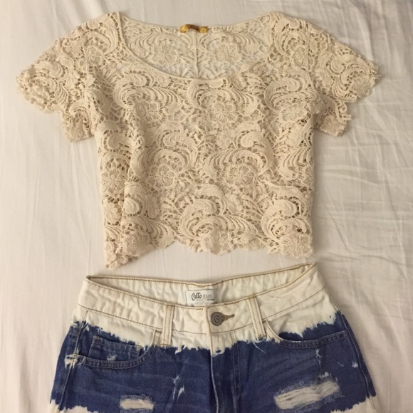 Crochet midriff top