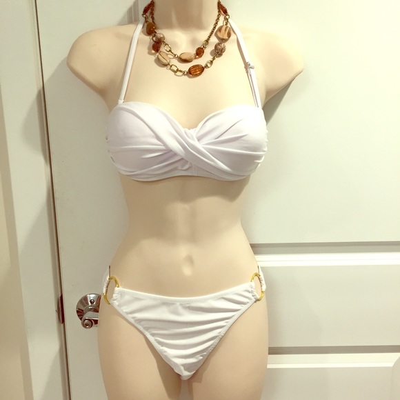 🏖New White Bandeau Bikini