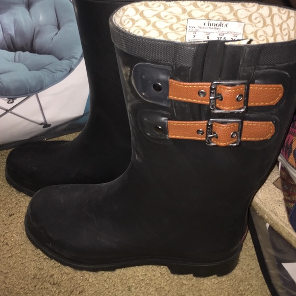 Rubber rainboots
