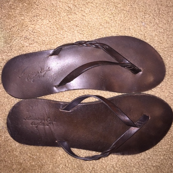 Braided American Eagle flip flops