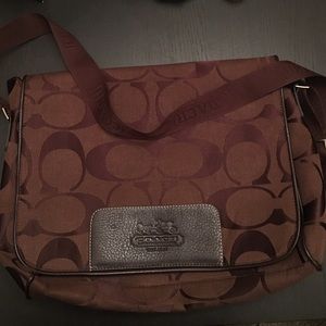 Brown crossbody  backpack