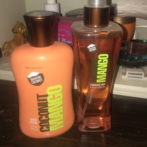 Matching coconut mango body lotionBath & Bodyworks