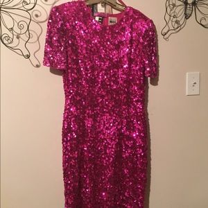 EUC Leslie Fay Evenings Sequined Formal Dress (4)