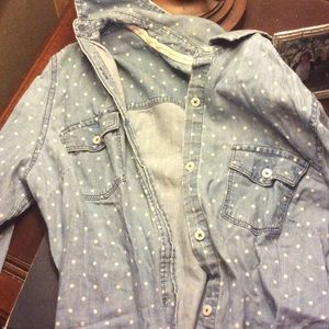 Polka dot Jean shirt