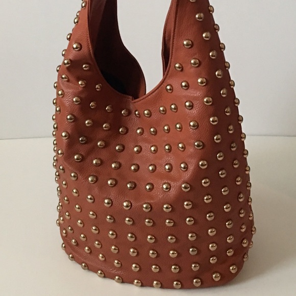 NWT Rue 21 Cognac Studded Crossbody Bag