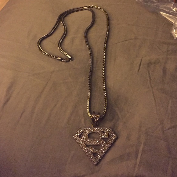 Stainless steal superman neckless