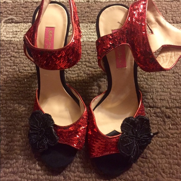 Red and Black Betsey Johnson Heels