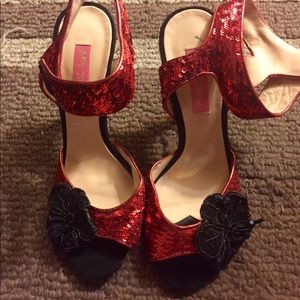 Red and Black Betsey Johnson Heels