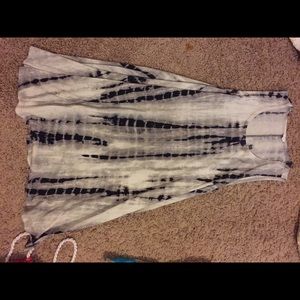 B&W Tie Dye Swing Dress