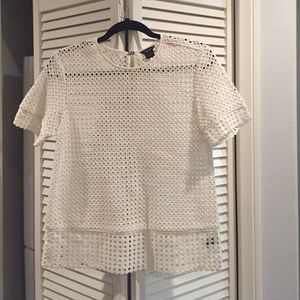 Dolce Vita white eyelet blouse