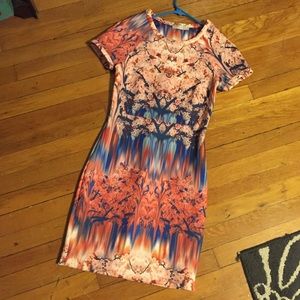 Zara Floral/ Abstract BodyCon Dress