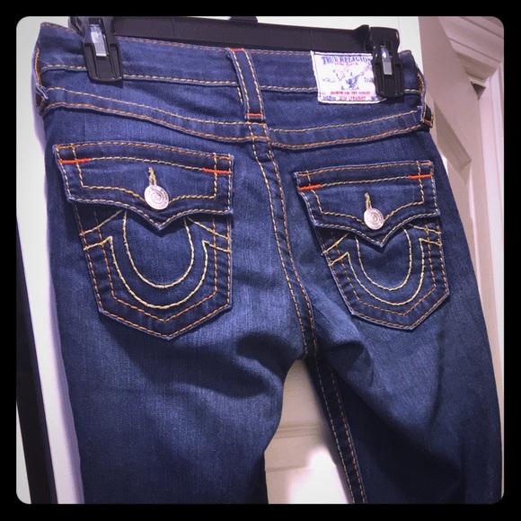 True religion dark blue jeans