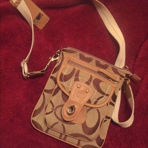 Tan and brown stylish Crossbody Bag.