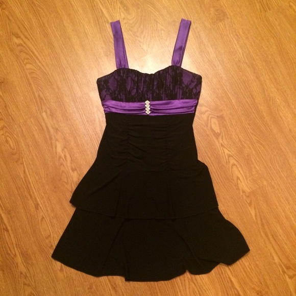 Black and Purple Dress - Picture 1 of 2