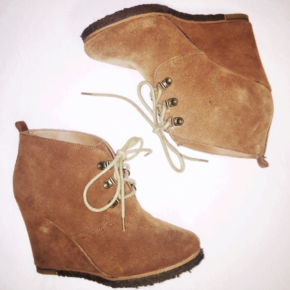 Steve Madden Tangoo Wedge Booties - Brown