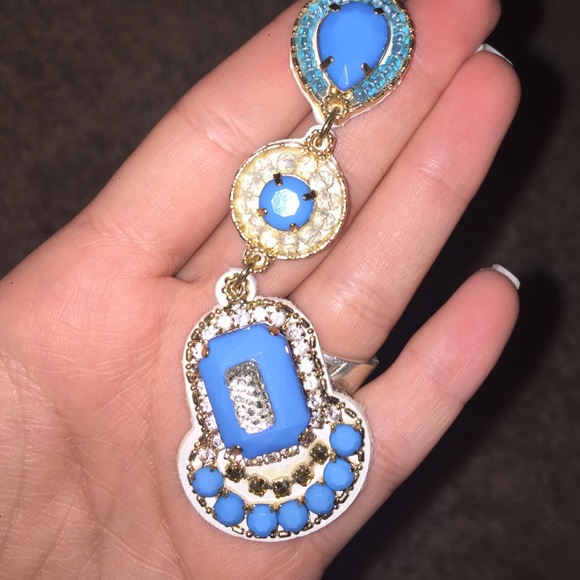 Turquoise statement earrings - Picture 2 of 2