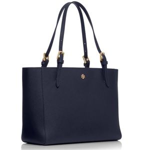 Tory Burch Small York Tote in Tory Navy
