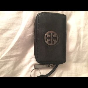 Black Tory Burch key chain/wallet