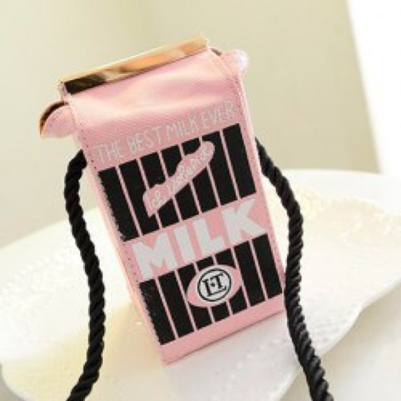 Cute Pink Milk Box Crossbody Bag - Picture 2 of 4