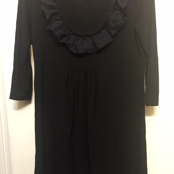 Black Jcrew Ruffle Collar Flower Dress