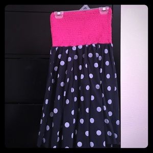 Small strapless summer dress