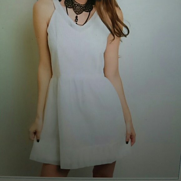 Sleeveless White Netted Dress - Picture 1 of 1