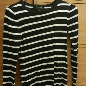 Forever 21 black/white striped sweater