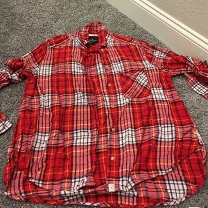 Boyfriend fit flannel shirt