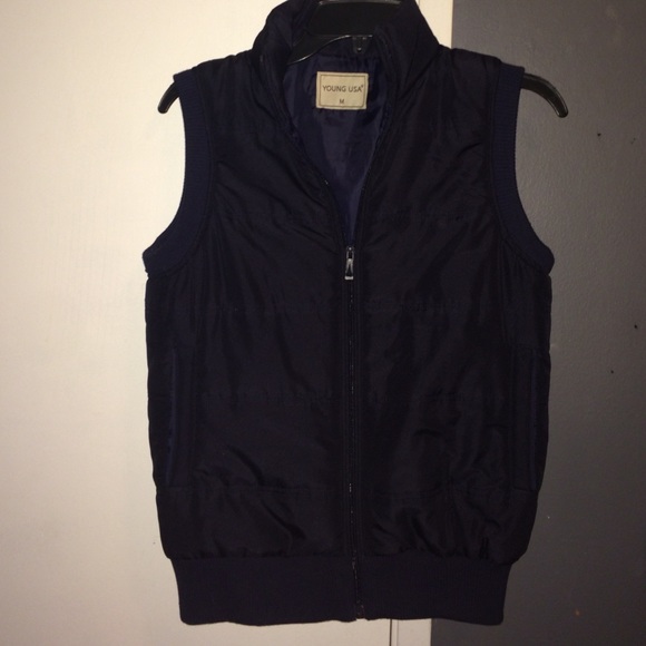 Navy Blue Puffy Vest