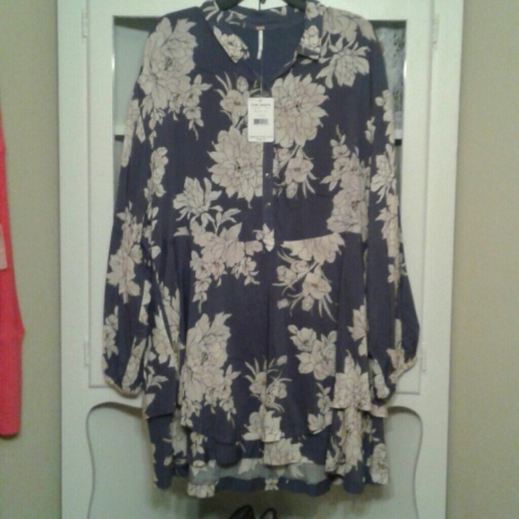 ** LAST ONE! **Free People Printed Tunic Dress - Picture 3 of 4
