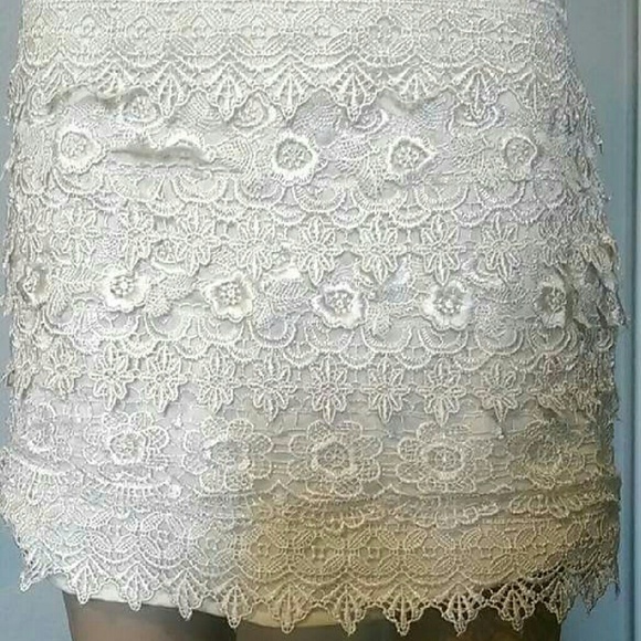 Crochet mini skirt