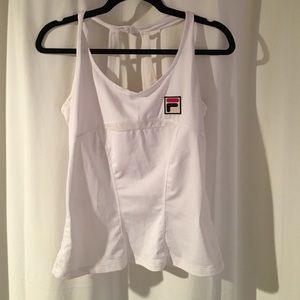 White Fila tennis top
