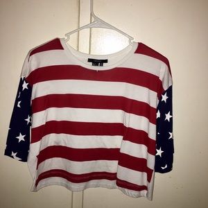 American flag crop top