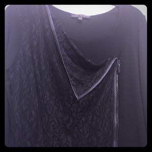 Black Lacey Motorcycle style top