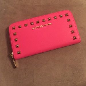 PINK 💕 Studded Michael Kors Wallet