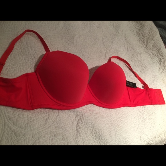 Youmita Bright Red/Orange Underwire Bra 40DD