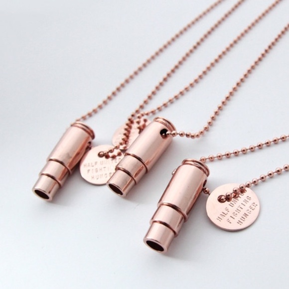 Fighting Hunger Bullet Necklace-Rose Gold - Picture 4 of 4