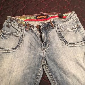 Dollhouse jeans with beads.