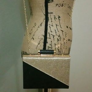 Lulu Townsen Glitter Colorblock Clutch/Crossbody