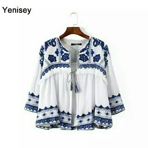 Embroidery jacket zara style
