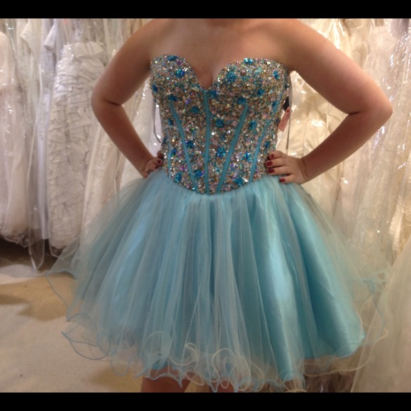 Terani Couture Blue Prom Dress