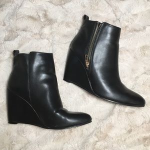 Black Leather Booties